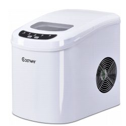 Costway White Portable Compact Electric Ice Maker